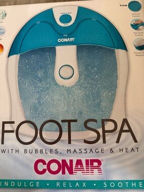Conair Blue Foot Spa with Bubbles, Massage & Heat